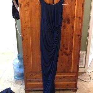 David’s Bride Navy Gown